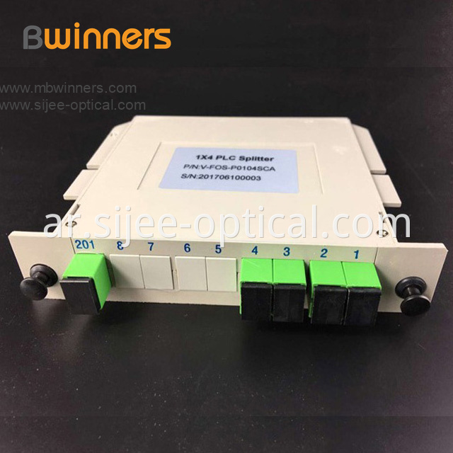 Cassette Type 1x4 Sc Apc Plc Splitter